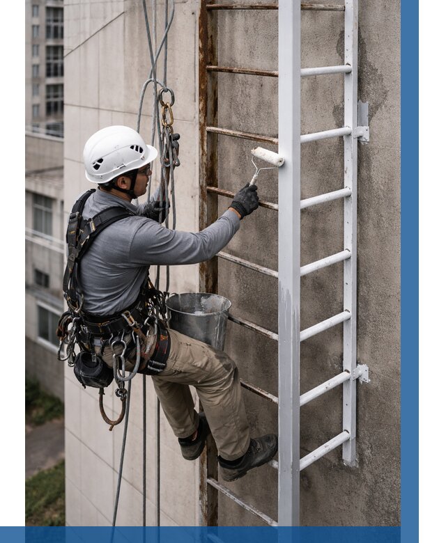 Покраска пожарных лестниц в Аксае от 4571 р. | ВЫСОТНИК-Акс