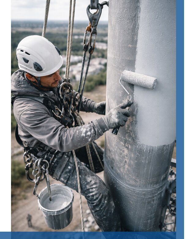 Покраска мачт связи под ключ в Аксае от 863 р. | ВЫСОТНИК-Акс