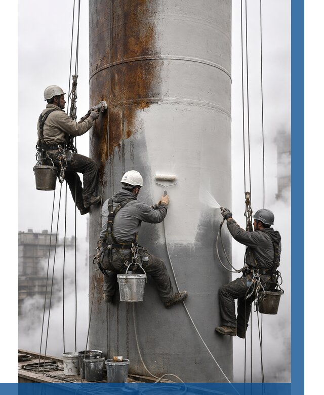 Покраска дымовых труб в Аксае от 8633 р. | ВЫСОТНИК-Акс