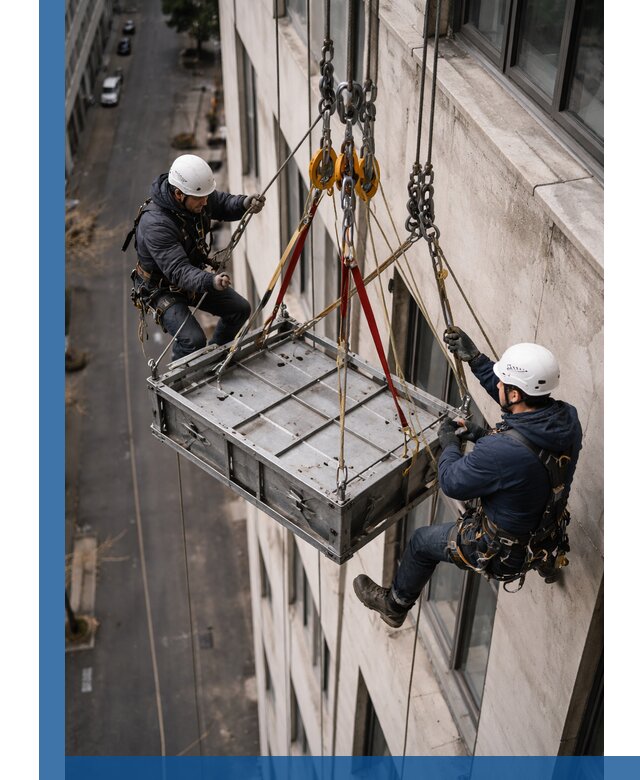 Спуск и подъем грузов по фасаду в Аксае для зданий