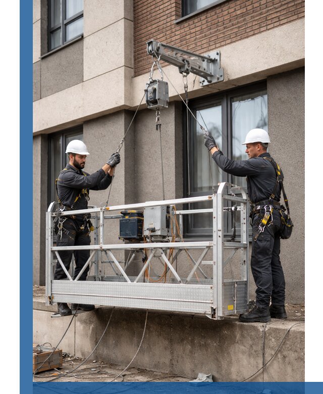 Монтаж и подъем фасадной люльки в Аксае с гарантией безопасности