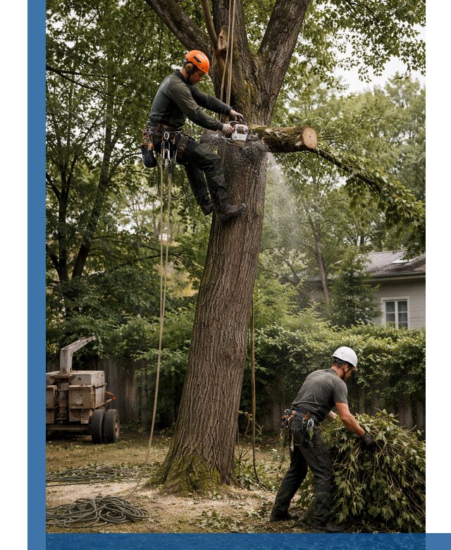 Кронирование деревьев в Аксае, безопасная высотная обрезка