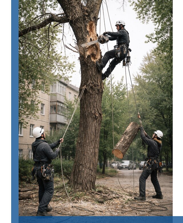 Срочное удаление аварийных деревьев в Аксае с гарантией безопасности