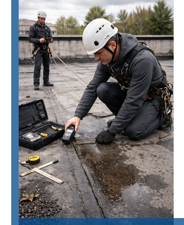 Обследование кровли на протечки и выявление дефектов в Аксае