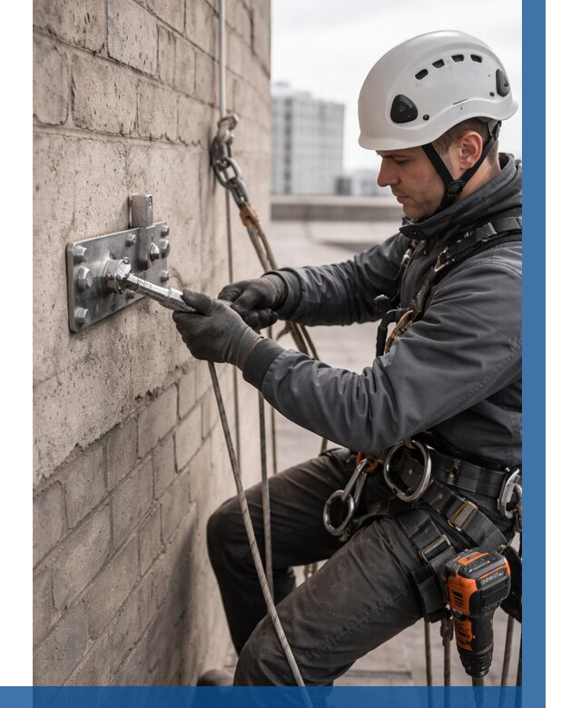 Установка анкерных точек в Аксае от 3555 р. | ВЫСОТНИК-Акс