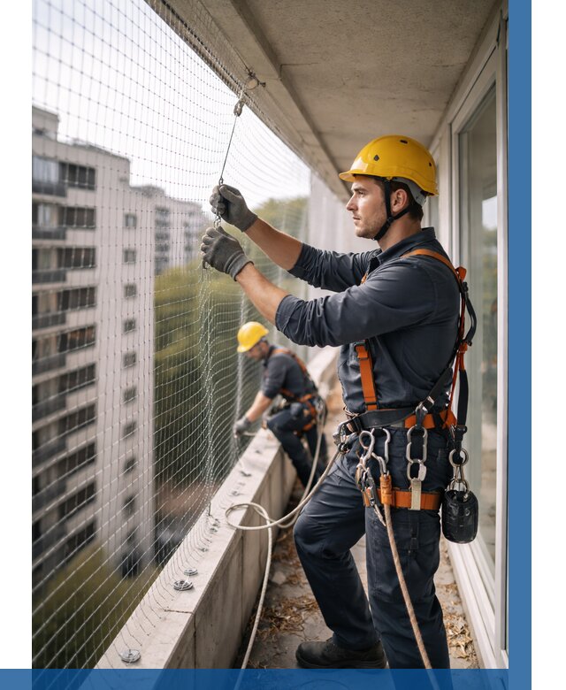 Монтаж сетки от птиц в Аксае от 4571 р. | ВЫСОТНИК-Акс