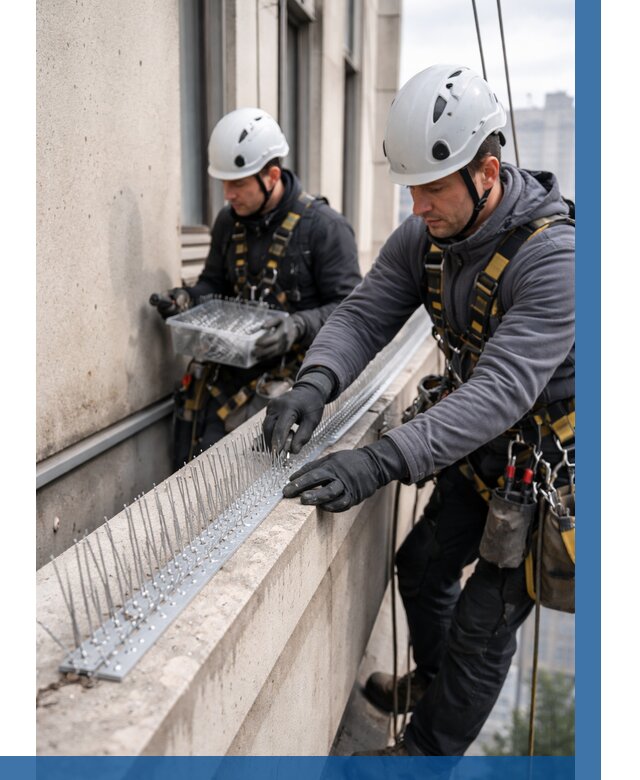 Установка шипов от птиц в Аксае от 863 р. | ВЫСОТНИК-Акс